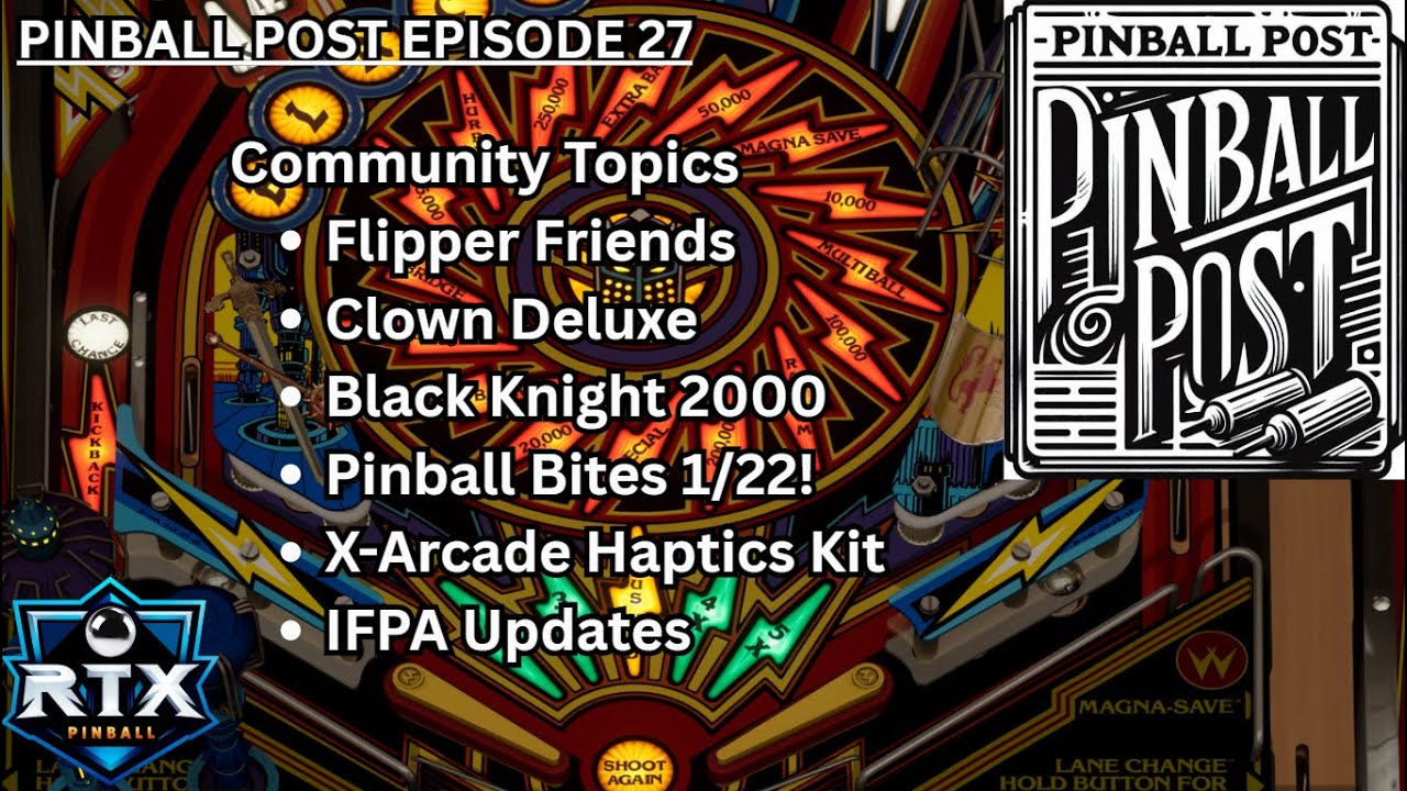 Ep. 27 Pinball Post - Clown Deluxe, Black Knight 2000, Pinball Bites and more