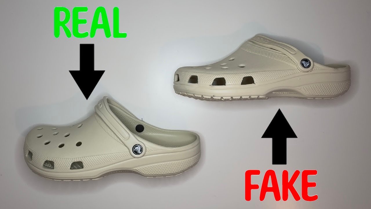 Сравнение настоящих и поддельных CROCS CLASSIC CLOGS BONE