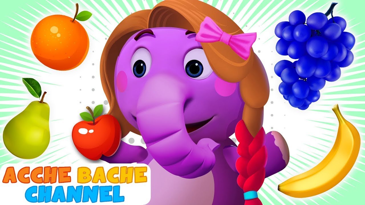 Learn Fruit Names In Hindi With Rapunzel | Learning Videos for Kids by Acche Bache Channel