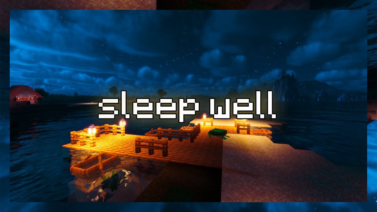 🌧️ sleeping through a minecraft calm night (rain, water & soft music)