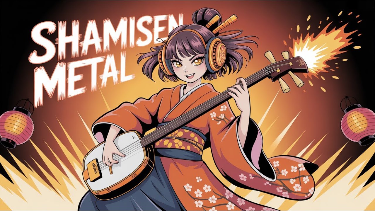"Legendary Japanese Fusion | Shamisen × Metal AMG for Study, Sleep & Slay 💀🎧"