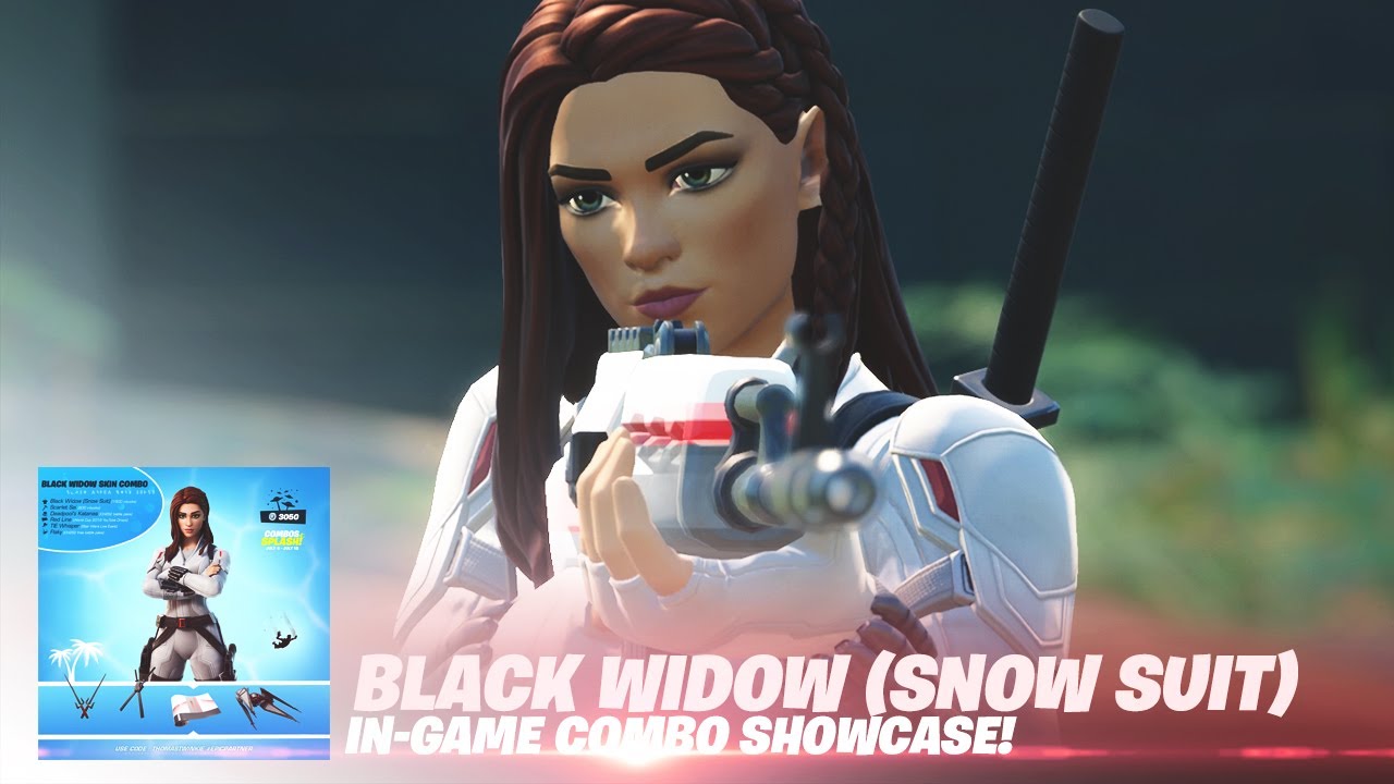 BEST COMBO FOR BLACK WIDOW (SNOW SUIT) SKIN! (In-Game Gameplay) -  Fortnite