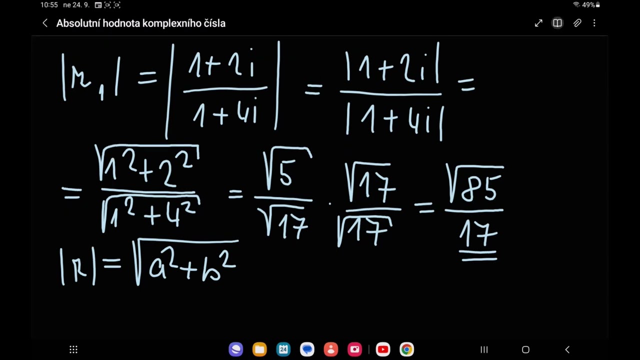 Absolutní hodnota komplexního čísla