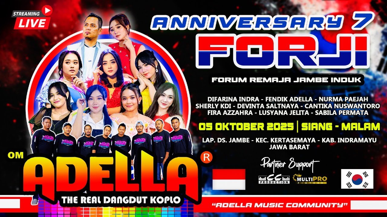 🔴LIVE OM ADELLA ANNIVERSARY KE-7 FORJI (FORUM PEMUDA JAMBE INDUK) INDRAMAYU JAWA BARAT #MALAM