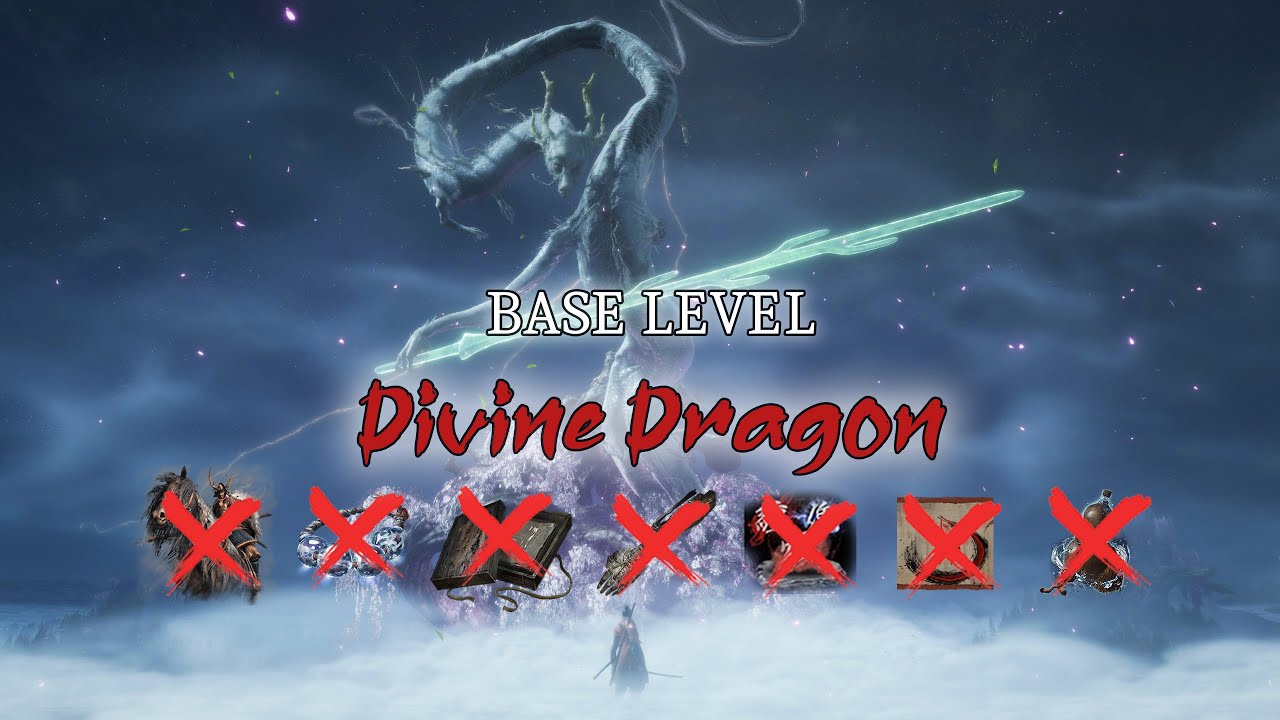 Sekiro | Divine Dragon Full fight | Base Level | Sword Only