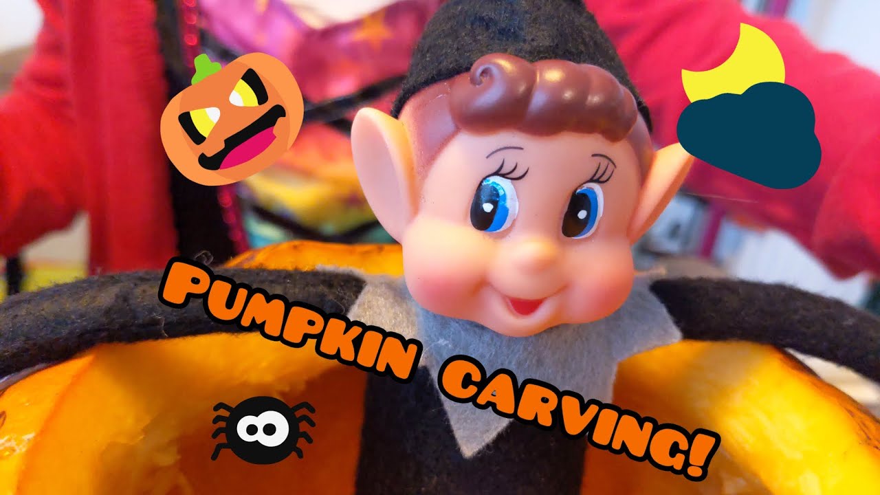 Pumpkin carving for kids! Halloween at home! Meet our Halloween Elf!
