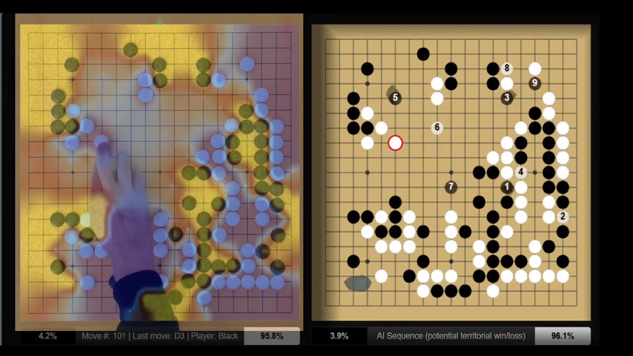 Visualizing Influence in Real-Time - IZIS Go Board - Murase Shuho (6d) vs Honinbo Shusaku (7d)