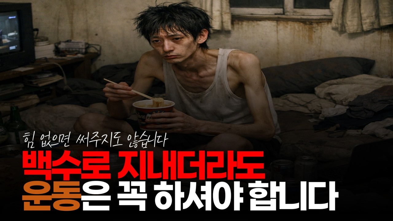 (※시청자댓글) 백수로 지내더라도 운동은 꼭 하셔야 합니다. 힘 없으면 써주지도 않습니다. #백수생활 #백수탈출 #자발적백수
