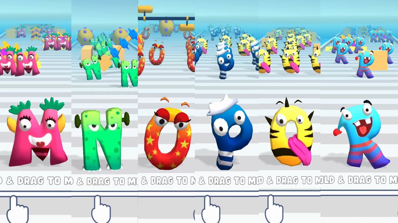 Alphabet Run ABC Letter Go New Update vs Alphabet Lore Merge Fight Max Level Gameplay