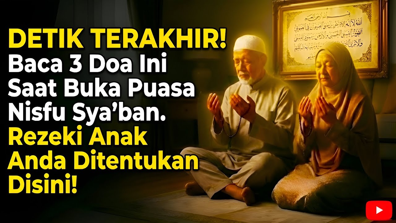 DETIK TERAKHIR‼️ Baca 3 Doa Ini Saat Buka Puasa Nisfu Sya'ban. Rezeki Anak Anda Ditentukan Disini