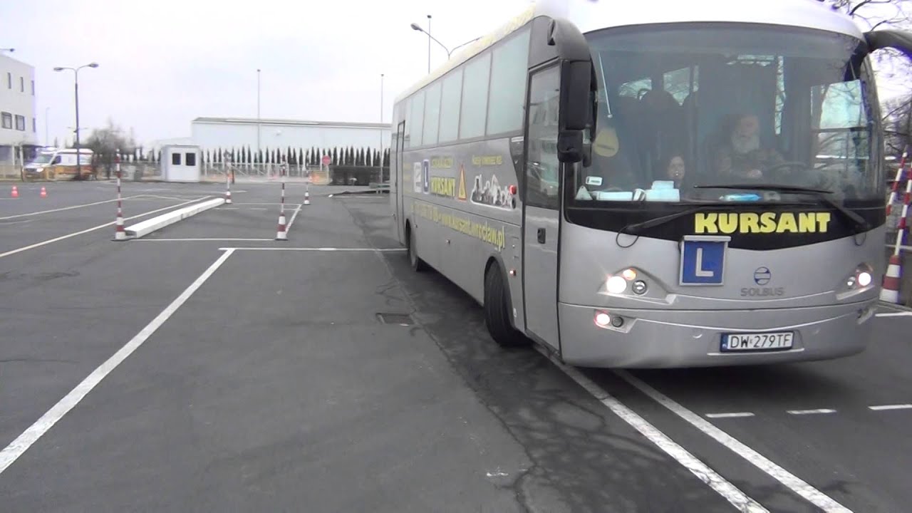 cz.II OSK Kursant - Kat.D Szkolenie na autobusie  Plac egzaminacyjny WORD Wrocław