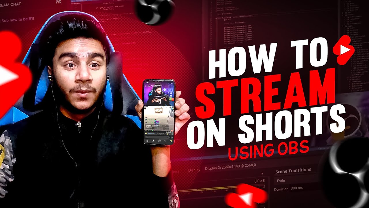 How To Live Stream on YouTube Shorts With OBS Studio | OBS Studio Tutorial in [Hindi] [2024]