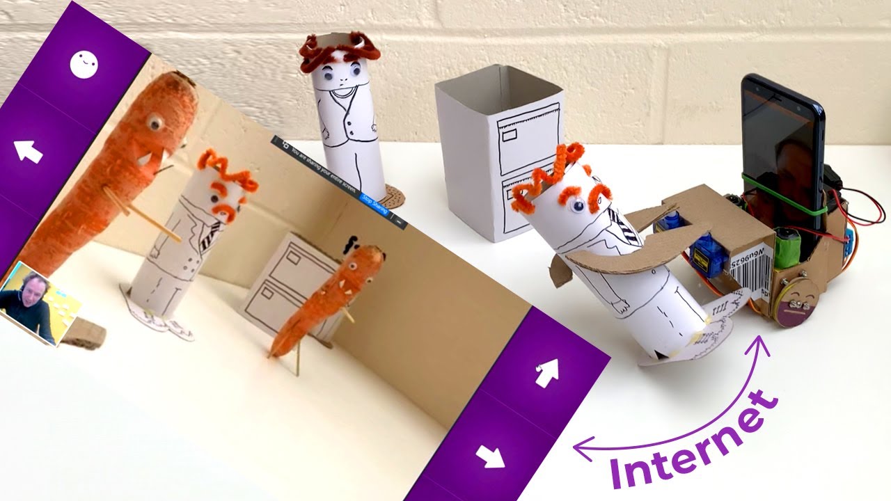 Making games using internet connected robots (a workshop)