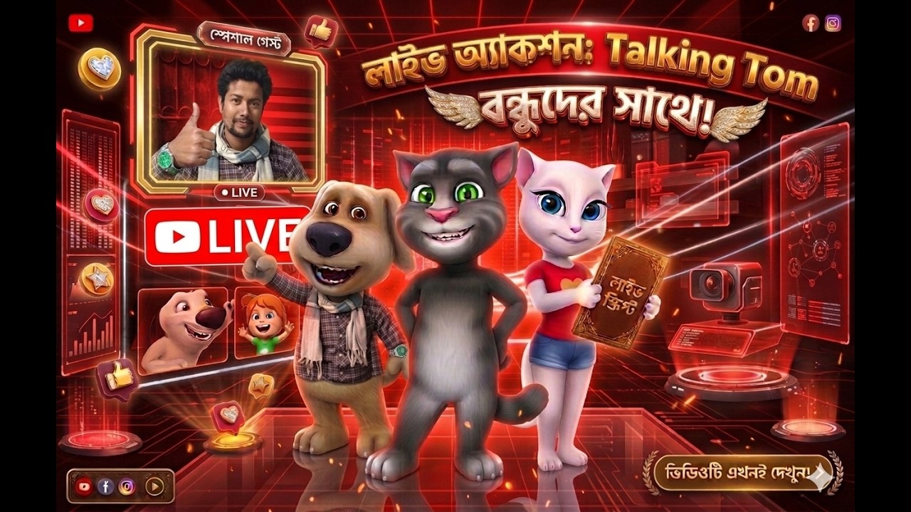 Taking tom live chat 😲 taking Live লাইভ গেম 🤯 live #talkingtom  #cat #gaming #livestream