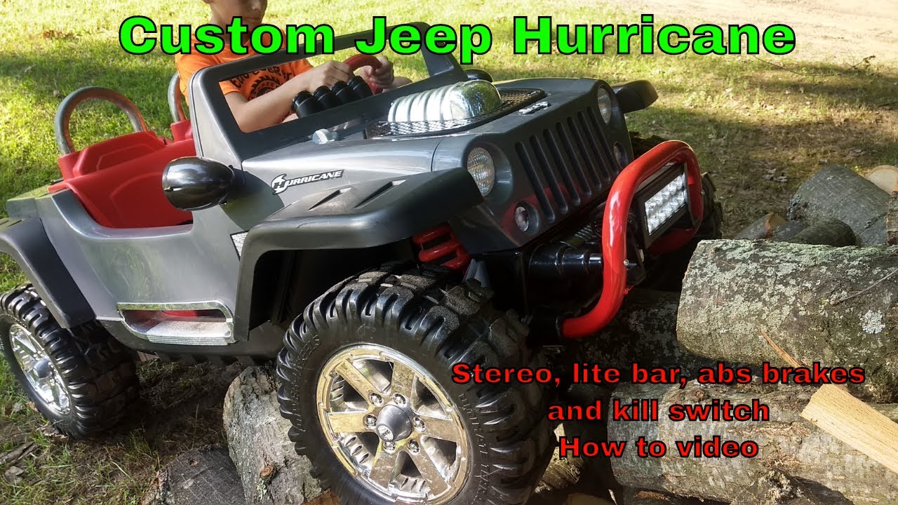 Сборка Jeep Hurricane по индивидуальному заказу — стереосистема Bluetooth, световая панель, тормо...