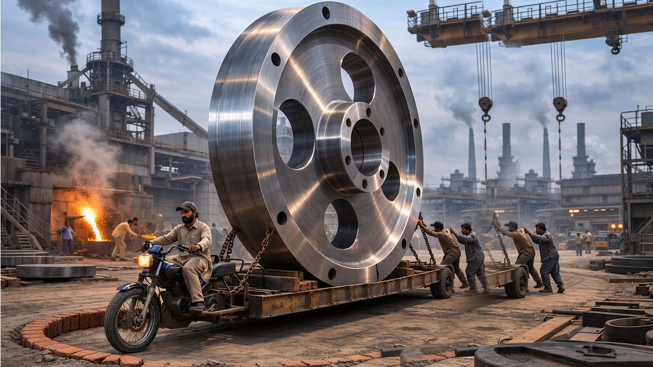 Biggest Gear of Manufacturing The Largest Industrial Gear for Rolling Mill Plant HugeGear Production