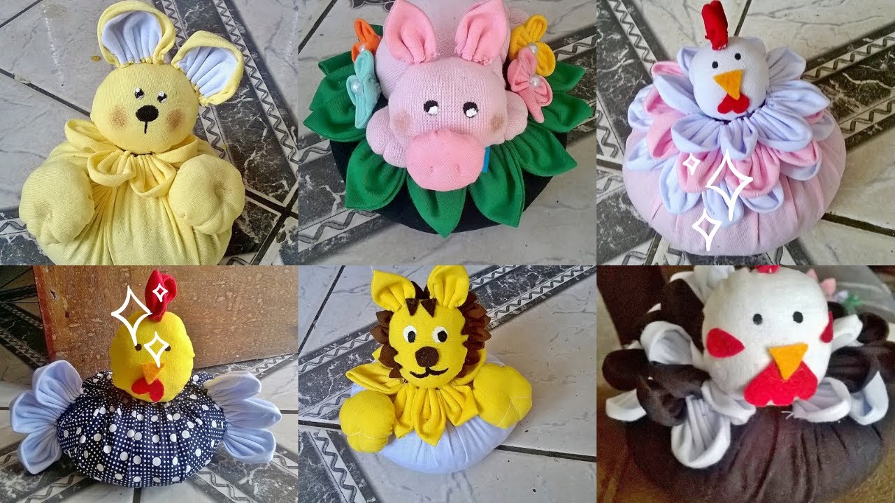 6 IDEIAS DE PESO DE PORTA DE BICHINHOS FEITO COM FUXICO #PESO DE PORTA #DECORACÃO #FUXICOS