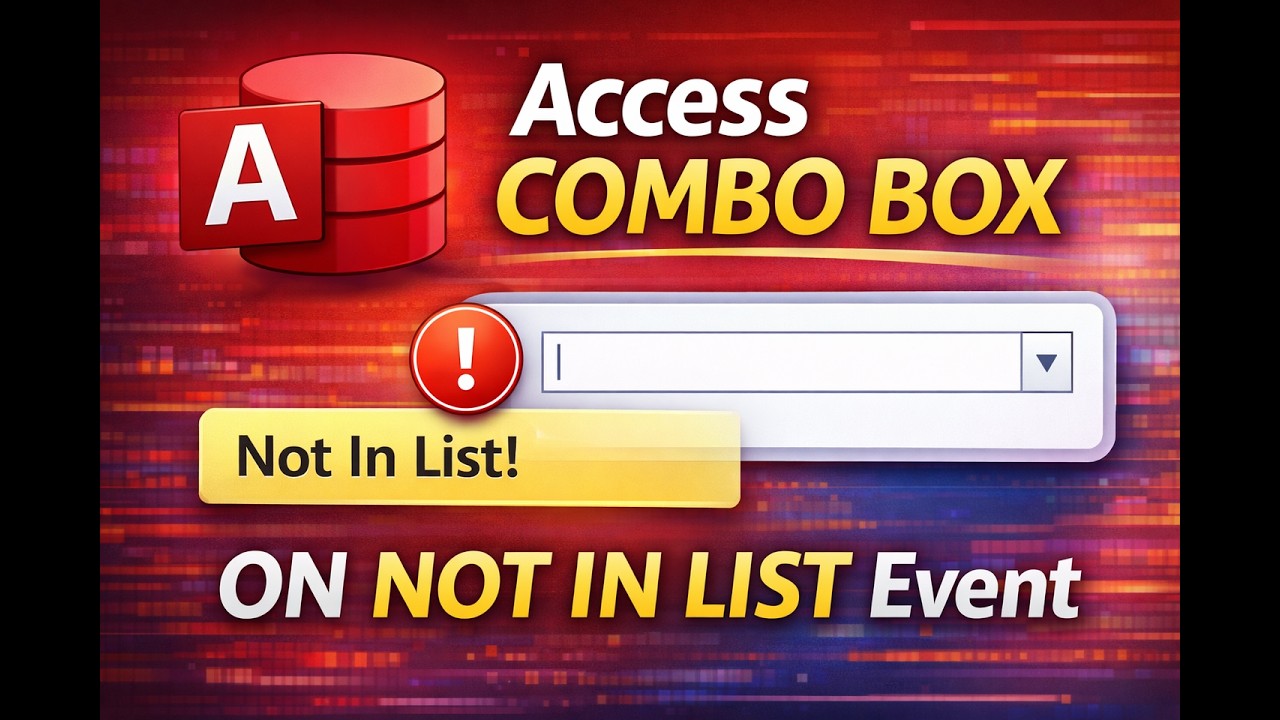 Microsoft Access - On Not In List Event