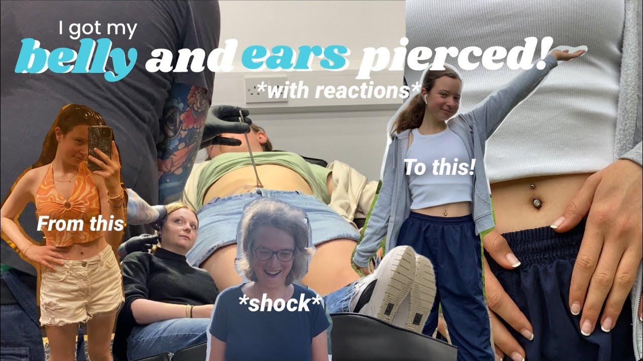 I got my BELLY and EARS PIERCED *with reactions*