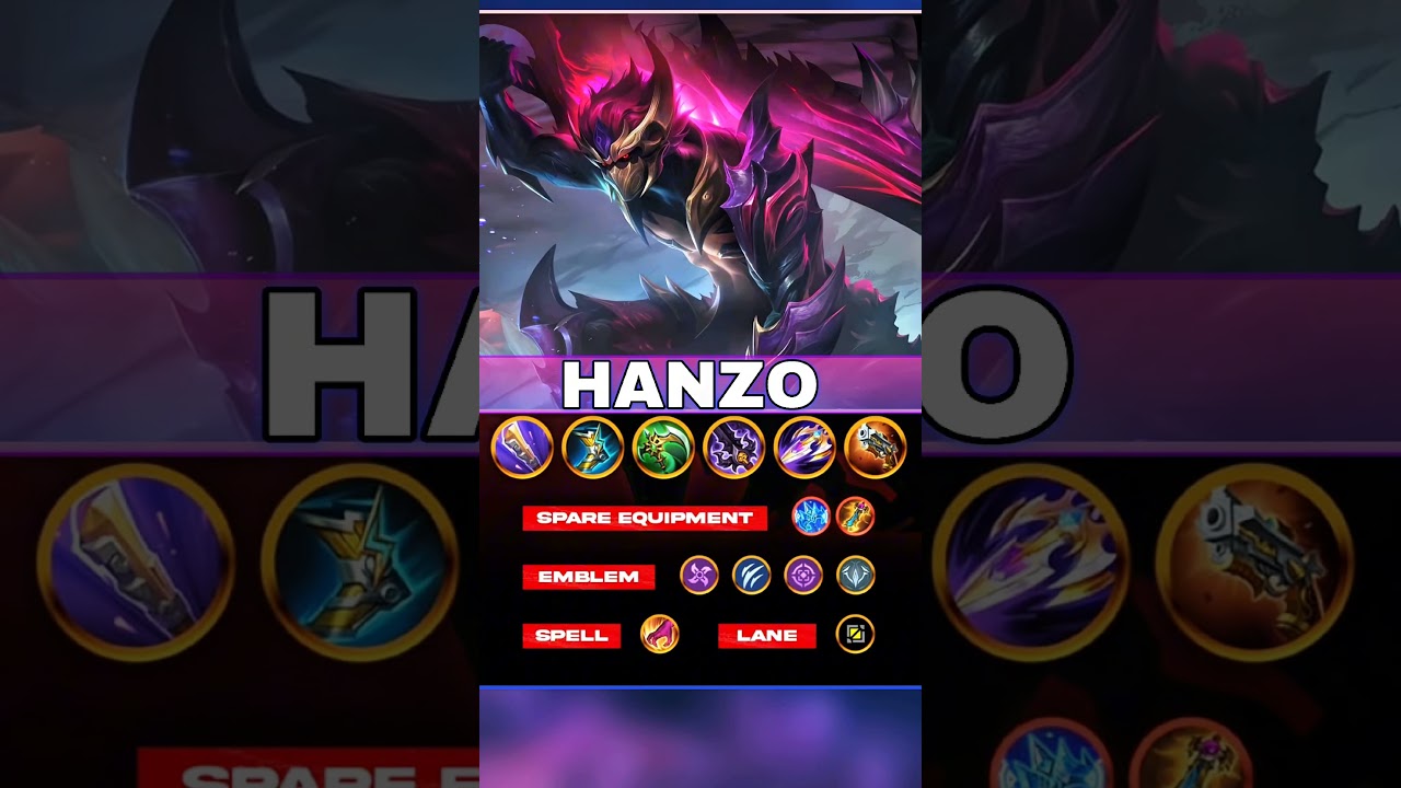 Hanzo META Build 2025 😈 | Best Emblem, Spell & Spare Equipments for Hanzo in MLBB