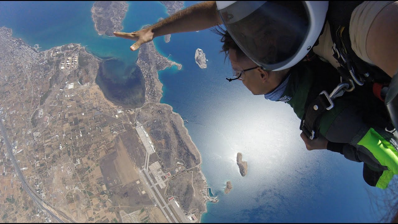 Skydive Greece Tandem jump Athens Megara (Goprohero9)