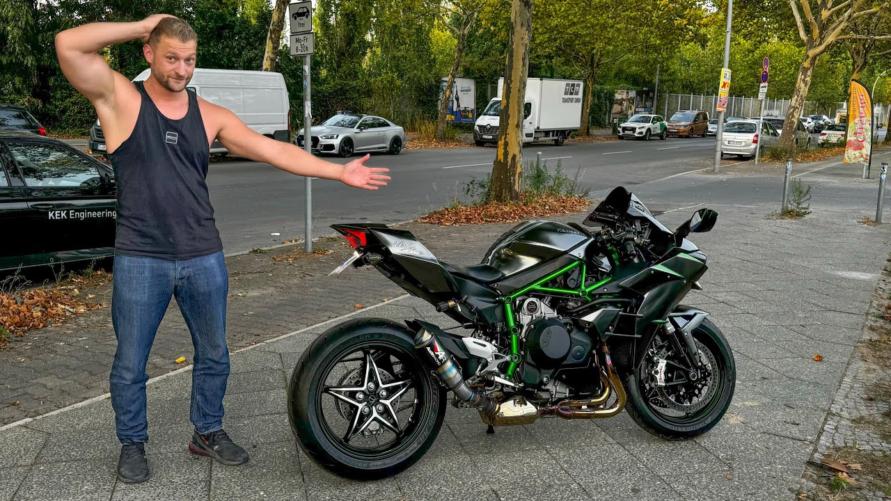 KAWASAKI H2 MONSTER auf der Autobahn!