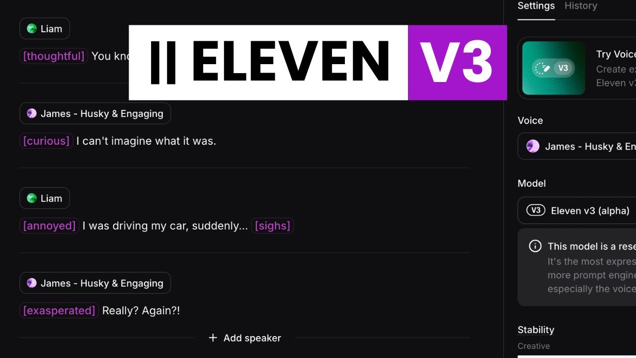 ElevenLabs V3 Tutorial &ndash; Create Realistic AI Voices with Emotions (for YouTubers & Creators)