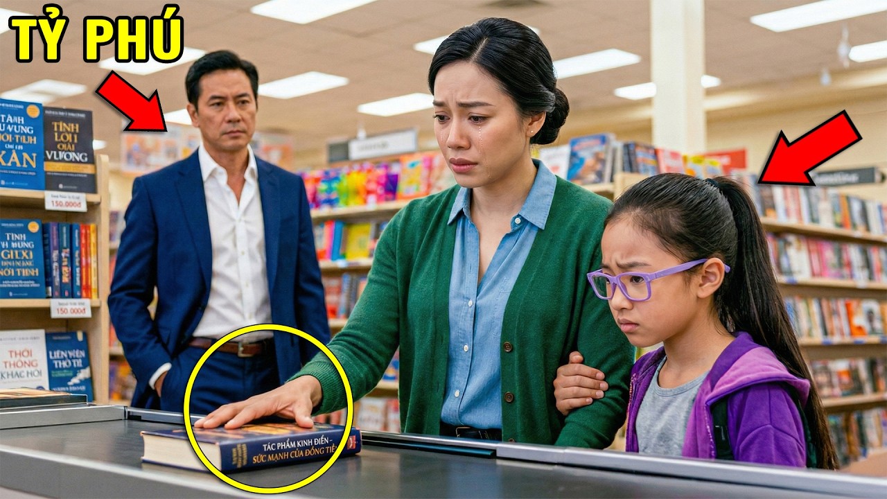 Mẹ đơn thân trả lại sách cho con vì không đủ tiền — Không ngờ một tỷ phú đứng sau chứng kiến tất cả!