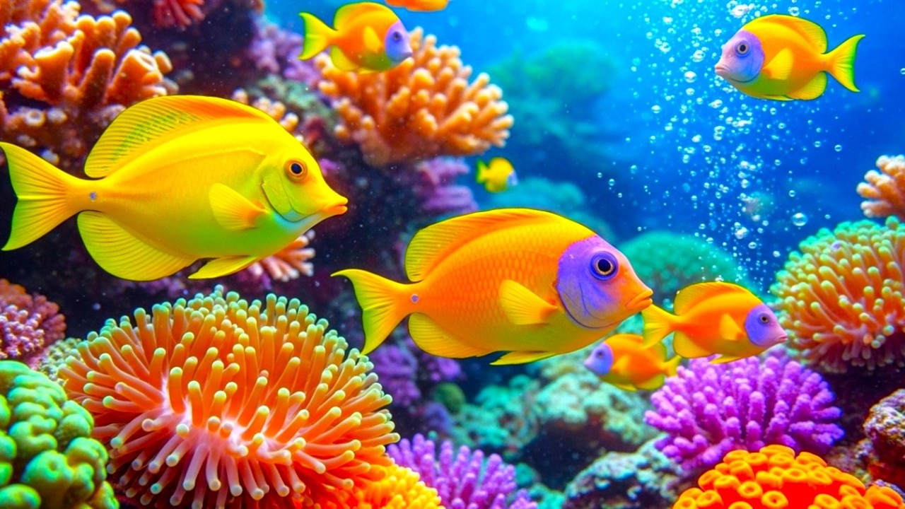 The Best 4K Aquarium -  Calming Music, Healing Music For The Heart, And Blood Vessels #8