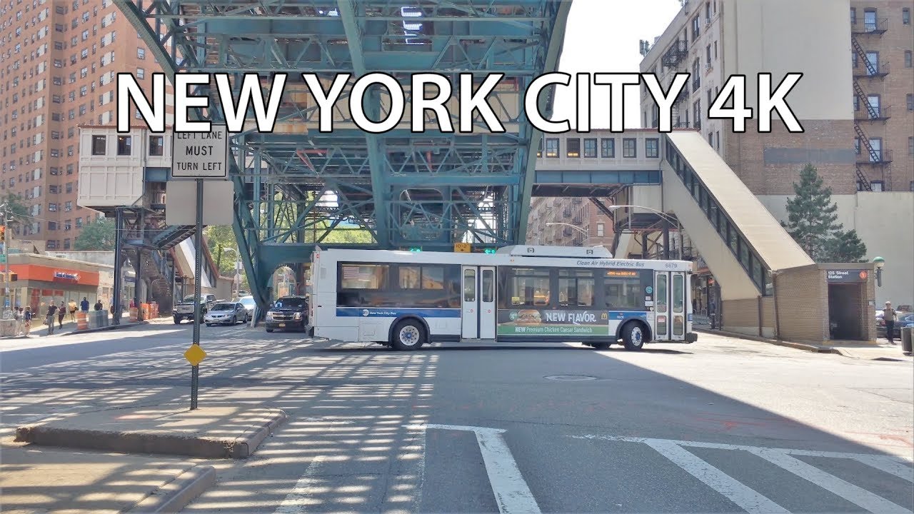 Driving Downtown - Harlem 4K - New York City USA