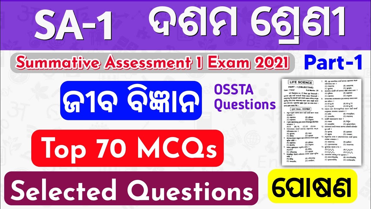 Top 70 Life Science Posana MCQs Part-1