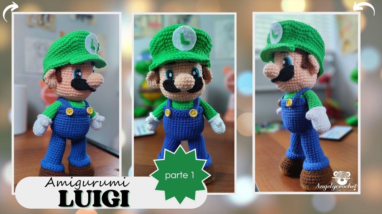 TUTORIAL LUIGI BROSS EN AMIGURUMI PARTE 1
