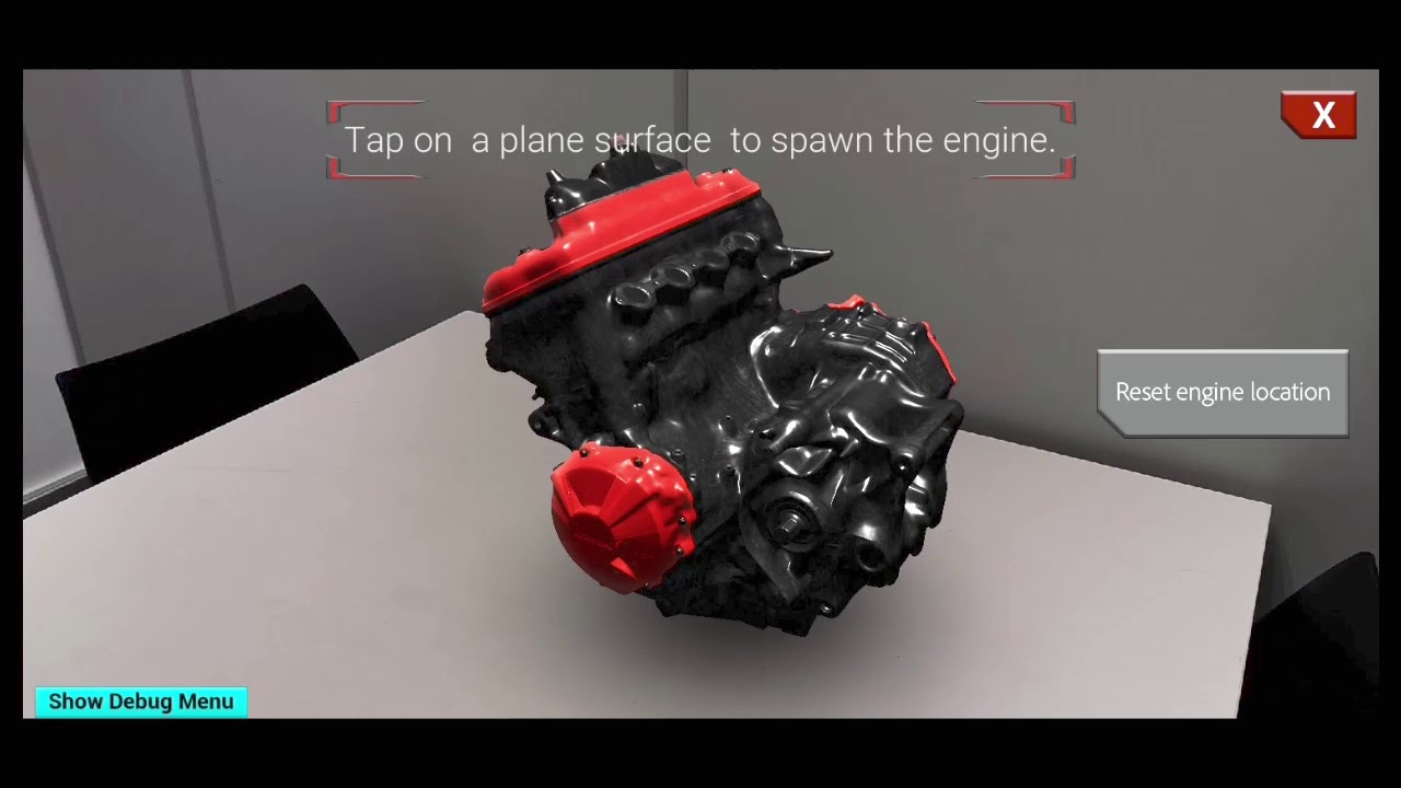 Augmented Reality applied to engineering (#CBR 600 RR engine) using Unreal Engine 4