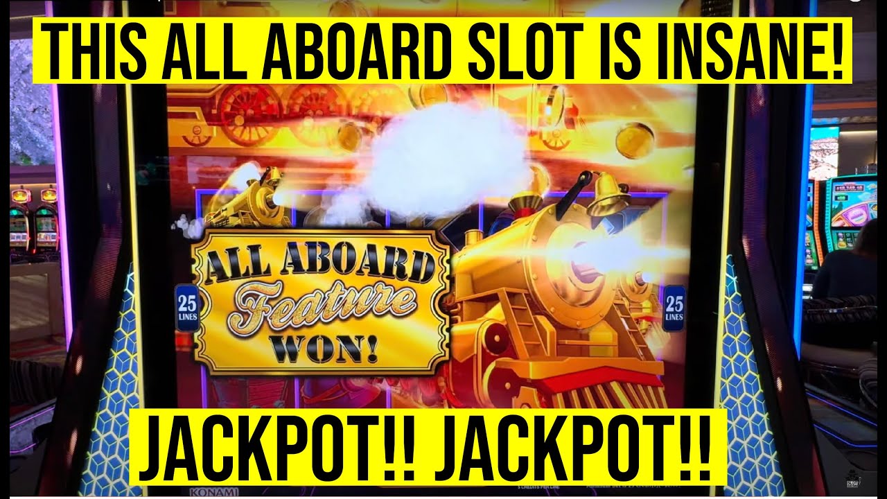 SO MANY BONUSES ON THIS ALL ABOARD SLOT!! JACKPOT!!