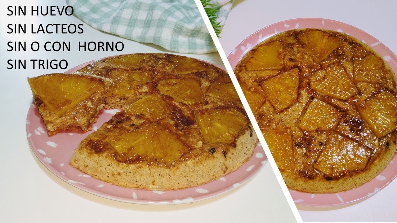 TARTA RÁPIDA DE PIÑA CON MUCHA FRUTA Y AVENA