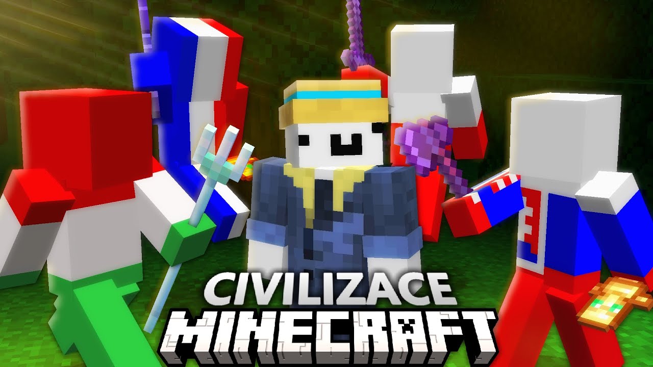 100 Hr&aacute;čů Simuluje MEZIN&Aacute;RODN&Iacute; Civilizace v Minecraftu