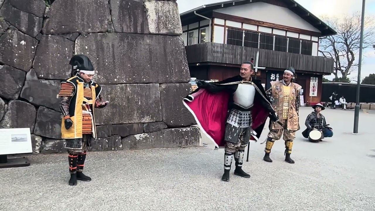 2025.12.27午後演武後退陣#名古屋おもてなし武将隊 #織田信長 様#豊臣秀吉 様#前田利家 #踊舞 さん#十吾 さん