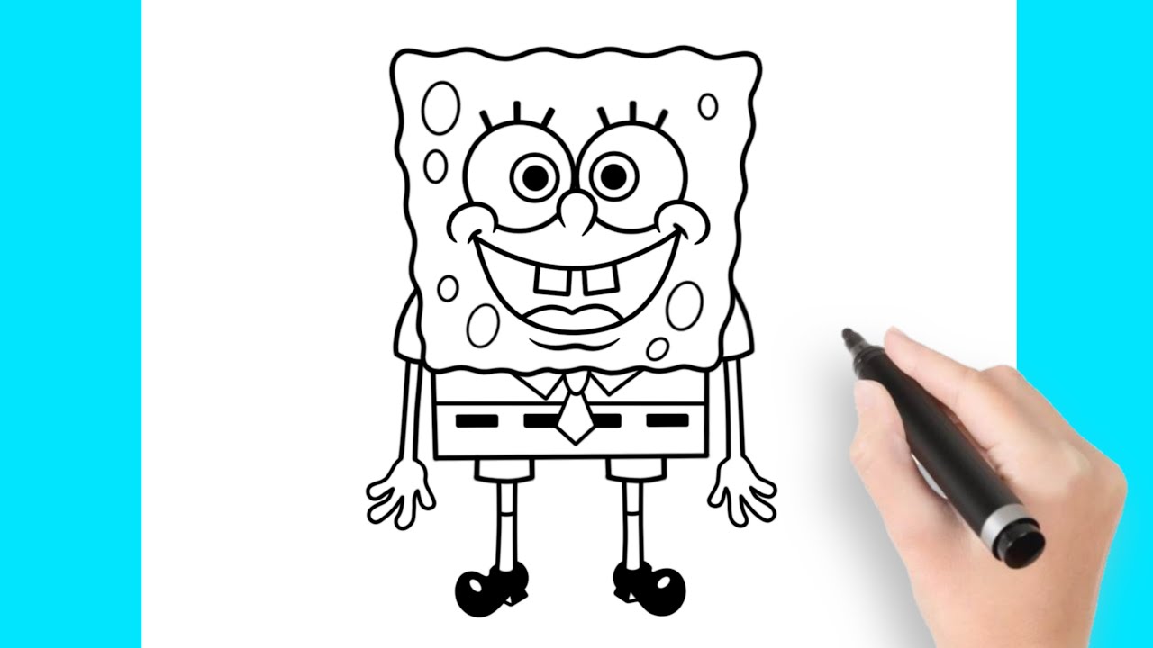Como Desenhar o Bob Esponja - How to Draw Sponge Bob - Como dibujar a Bob Esponja
