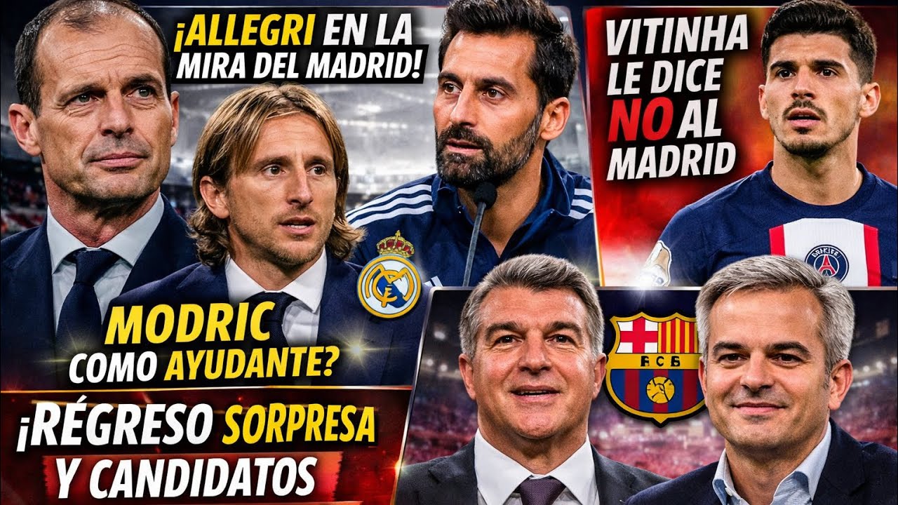 El Madrid ya tiene nuevo entrenador. Vitinha le dice no al Madrid . Candidatos para el Barcelona 