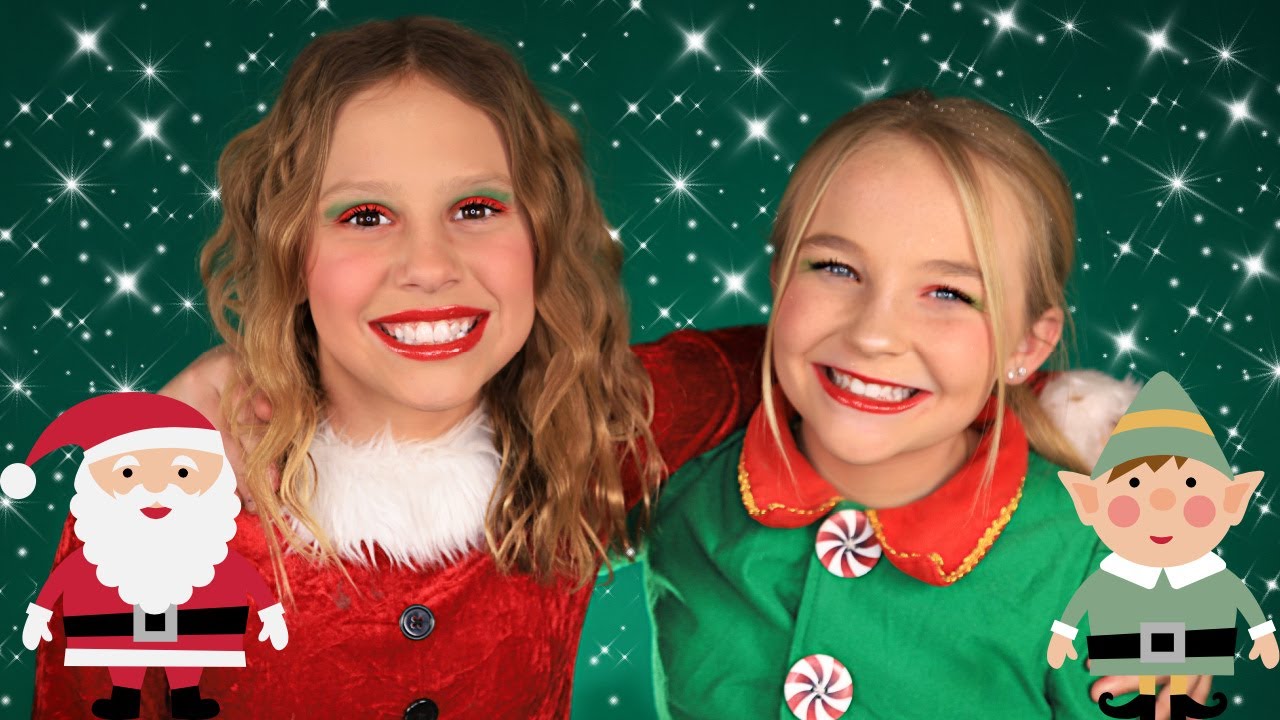 Christmas makeup look and costumes