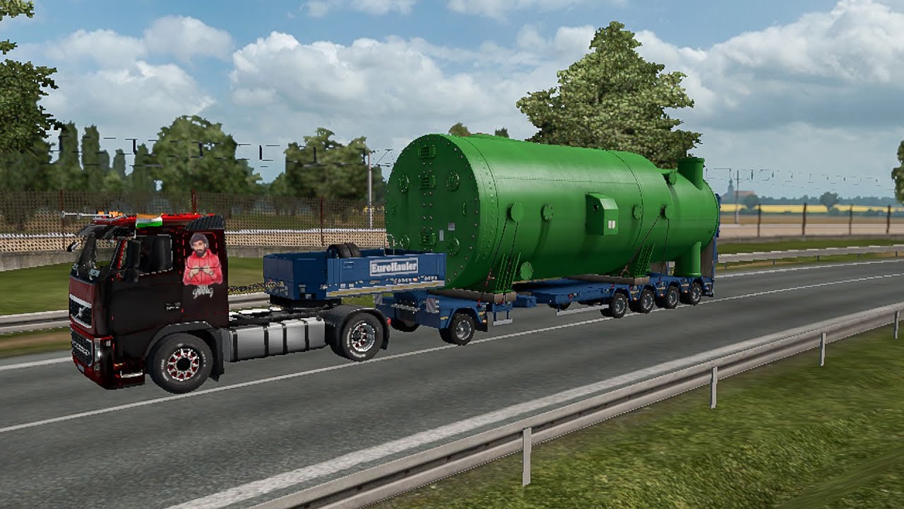 MEGA TRANSPORT |60 TON | EURO TRUCK SIMULATOR 2 | VOLVO TRUCK  WITH HEAVY CARGO