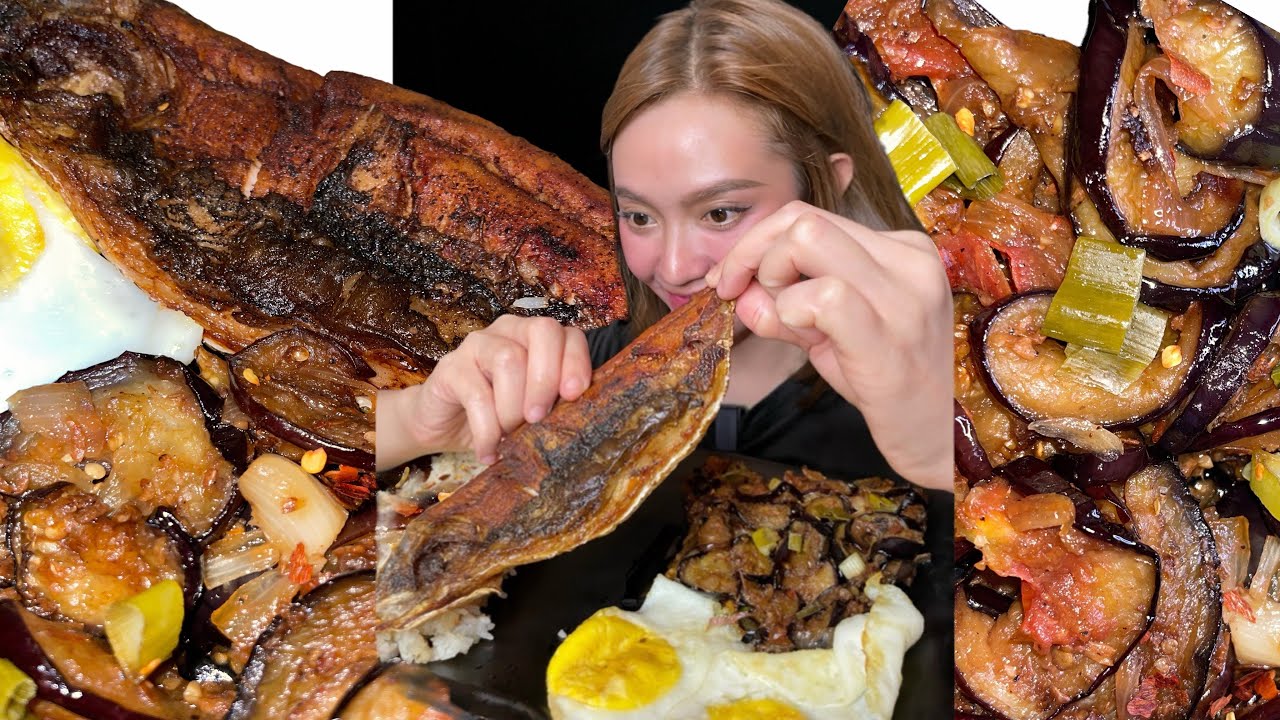 PINOY ALMUSAL MUKBANG || DAINGSILOG + BINAGOONGANG TALONG