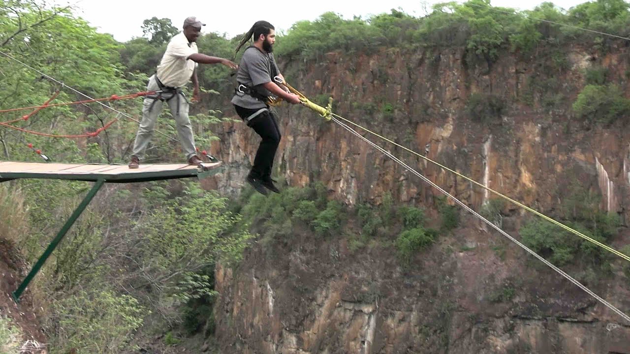 Insane Gorge Swing at Victoria Falls Zimbabwe |  Ultimate Adrenaline Rush