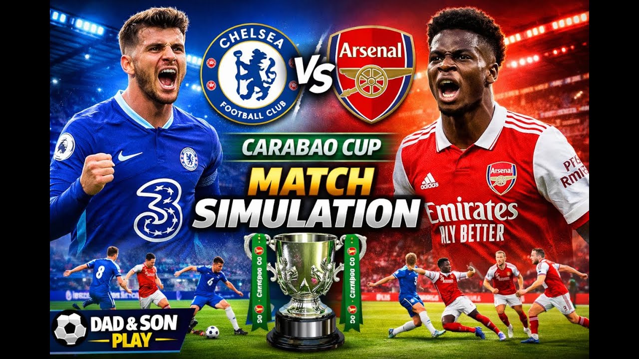 Chelsea vs Arsenal 🔥 Carabao Cup Match Simulation (Who Wins?)