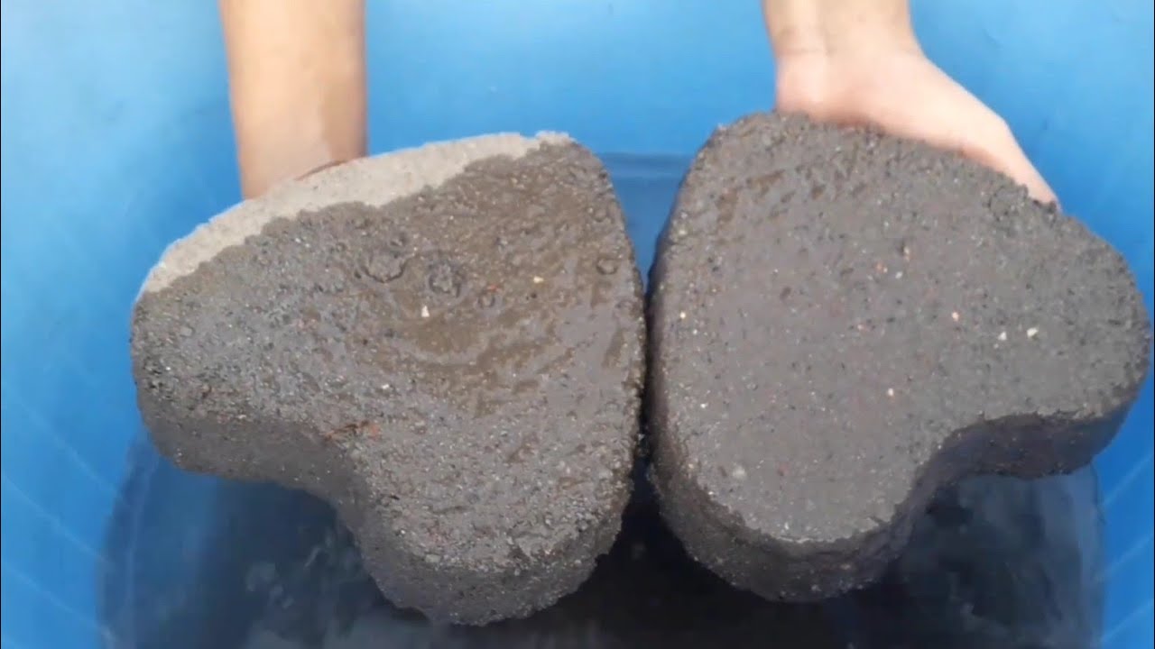 Clay mud beautiful cakes dipping in water ASMR satisfying relaxing crumbling video 💯🔥📸💦