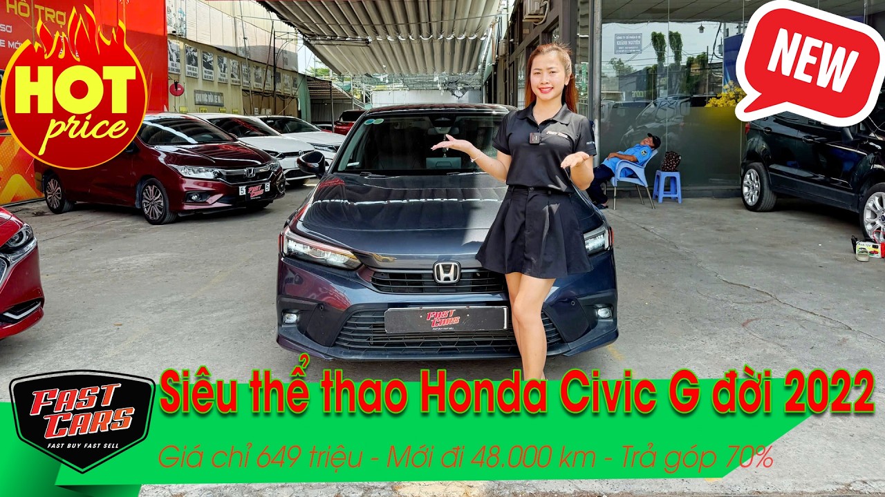 Thanh lịch, mạnh mẽ, tinh tế 🚘 Honda Civic G đời 2022, nhập Thái Lan. Đi 48.000 km, nhiều options