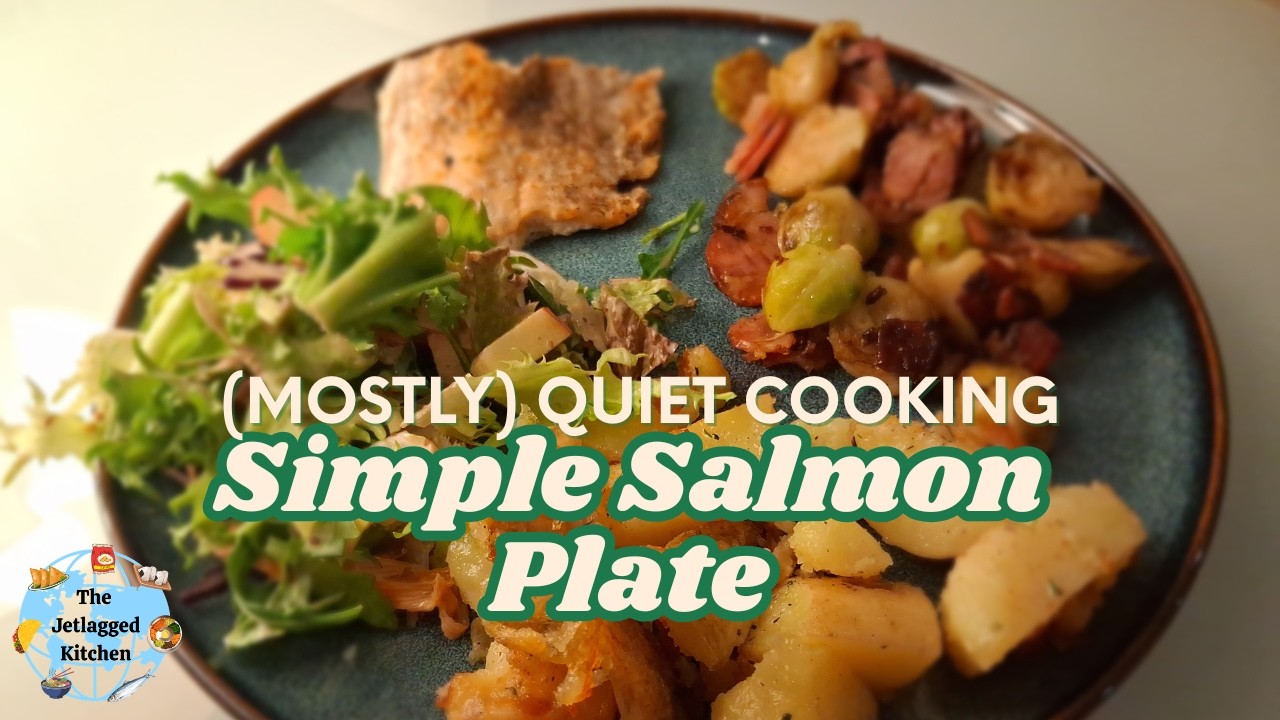 (mostly) Quiet Cooking Simple Salmon Plate and Visiting the Poblenou Cemetery