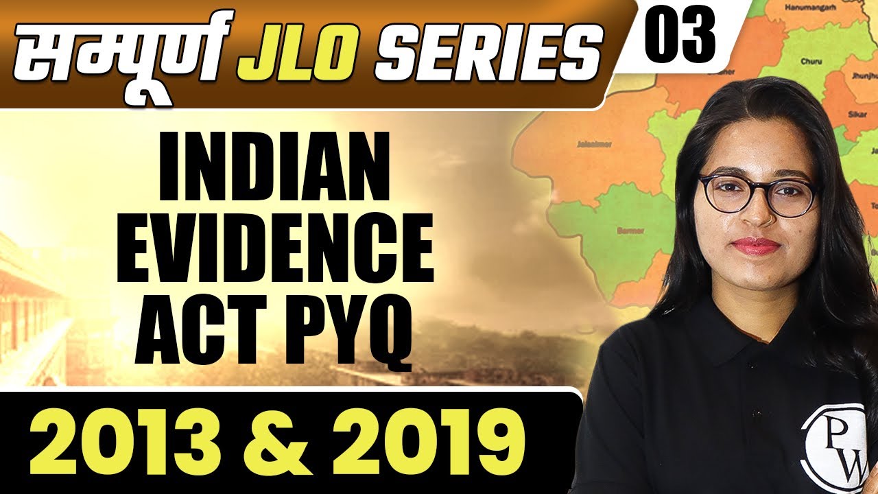 JLO 03 | Indian Evidence Act PYQ- 2013 & 2019 | Rajasthan JLO Sampuran Series