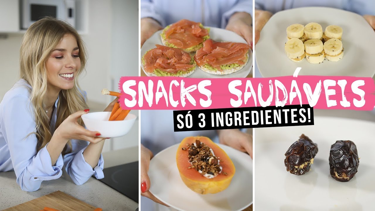 SNACKS SAUDÁVEIS DE 3 INGREDIENTES! (MUITO FÁCIL) | Alice Trewinnard