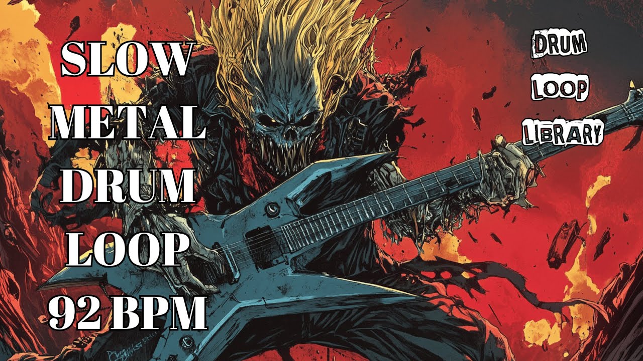 92 BPM Metal Drum Track – Slow and Crushing Groove for Heavy Riff Development